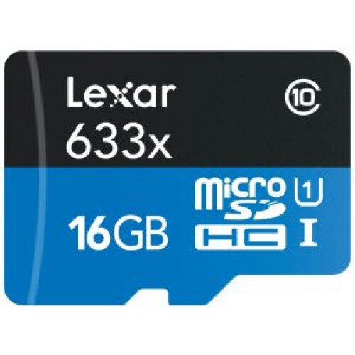 Lexar High-Performance 633x MicroSDHC/MicroSDXC UHS-I Card - 16GB