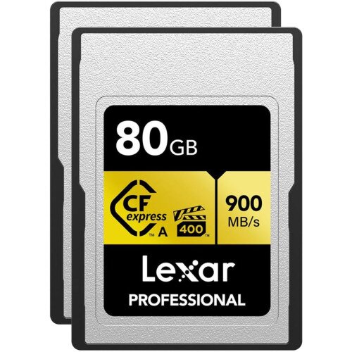 Lexar Professional CFexpress 2.0 Type A Card GOLD Series - 80GB - 2-Pack