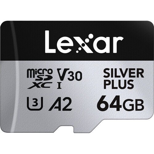 Lexar Professional SILVER PLUS MicroSDXC UHS-I Card - 2-Pack - 64GB