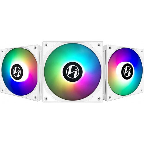 LIAN LI ST120 High Static Presure Fan 3-Pack - White