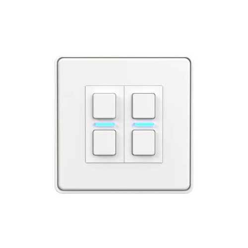 Lightwave Smart Dimmer LED Switch (2 Gang) - White Metal
