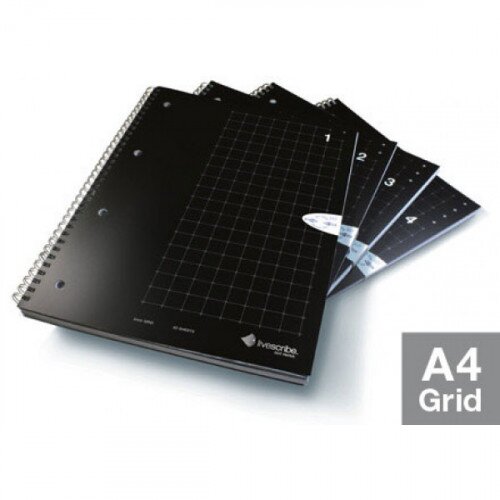 Livescribe A4 Grid Notebook, 4-Pack (#1-4)