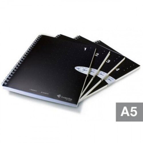 Livescribe A5 Single Subject Notebook, 4-pack (#1-4), Livescribe 3 Page Controls