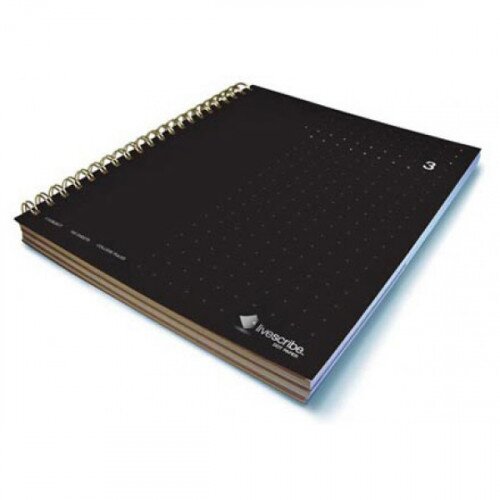 Livescribe Three Subject Notebook, #3, Black
