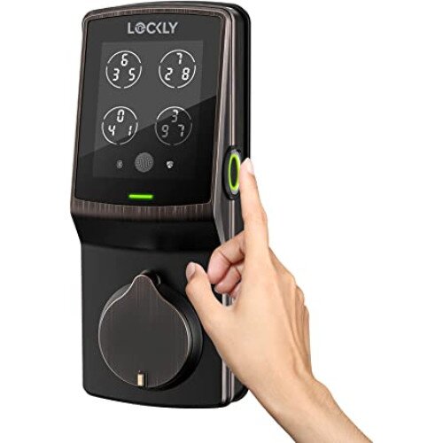 Lockly Peek-Proof Secure Plus Smart Lock - Venetian Bronze - Left Hand - Dead Bolt