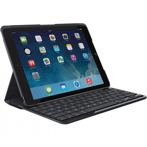 Logitech Canvas Protective Case with Integrated Keyboard - iPad Air - Black