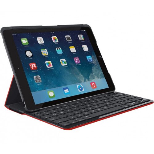 Logitech Canvas Protective Case with Integrated Keyboard - iPad Air 2 - Mars Red Orange