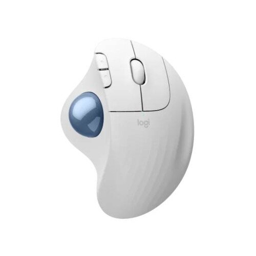 Logitech ERGO M575S Wireless Trackball Mouse - Off-White / Blue