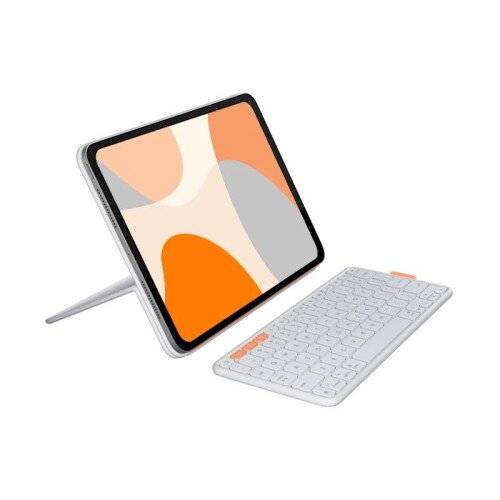 Logitech Flip Folio iPad Keyboard Case - iPad Pro 11-inch (M4 & M5), iPad Air 11-inch (M2 & M3), iPad Air (5th Gen) - Pale Grey