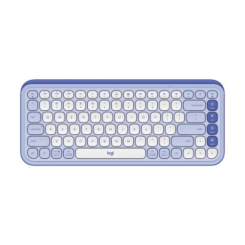 Logitech Pop Icon Keys Wireless Keyboard - Lilac & Off White