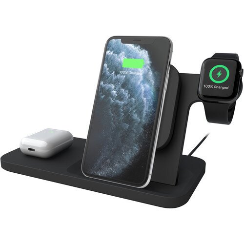 Logitech Powered 3-in-1 Wireless Charging Dock - Graphite