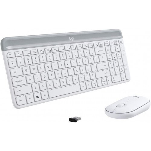 Logitech Slim Wireless Keyboard and Mouse Combo MK470 - Off White