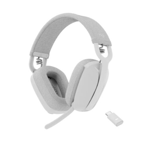 Logitech Zone Vibe Wireless Over The Ear Headphones - Teams Version - Off White