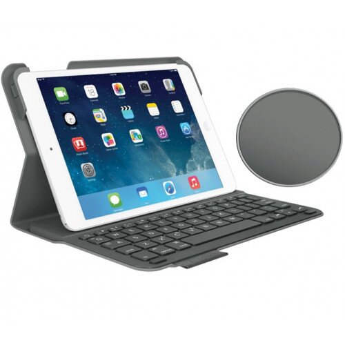 Logitech Ultrathin Keyboard Folio for iPad Mini, iPad Mini with Retina Display - Grey Velvet / Touch
