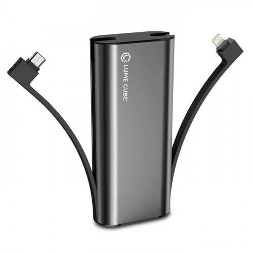 Lume Cube Portable Charger/Power Pack with built-in Micro USB + iPhone Lightning Cable