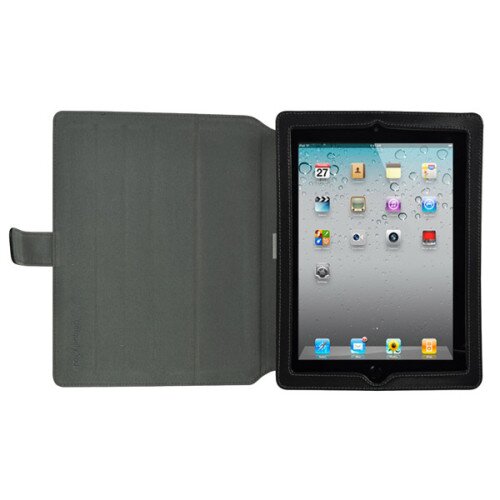LUXA2 iPad 2 Metis Leather Stand Case without Automatic On/Off Function - Black