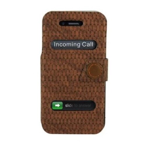 LUXA2 Lille iPhone 4S Case - Dark Brown - Woven Pattern