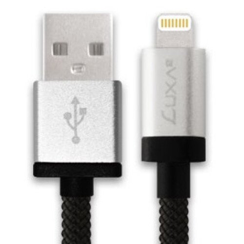 LUXA2 MFi Lightning to USB Charge Sync Aluminium Cable - Silver