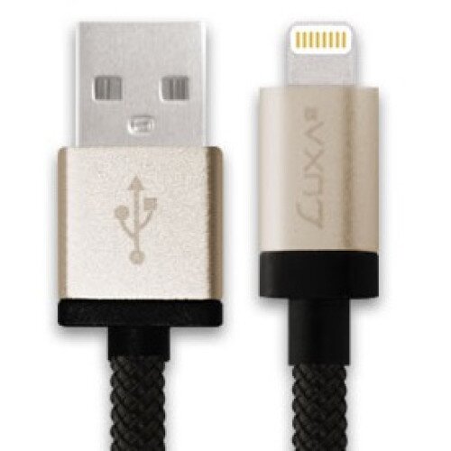 LUXA2 MFi Lightning to USB Charge Sync Aluminium Cable - Gold