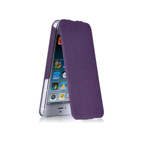 LUXA2 Posh iPhone 5/5S/SE Leather Case - Purple