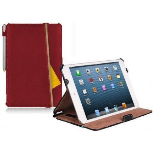 LUXA2 Urban iPad Mini Leather Folio Case - Red