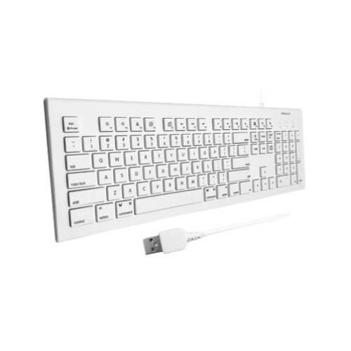 Macally 104 Key Full-Size USB Keyboard with Short-Cut Keys for Mac