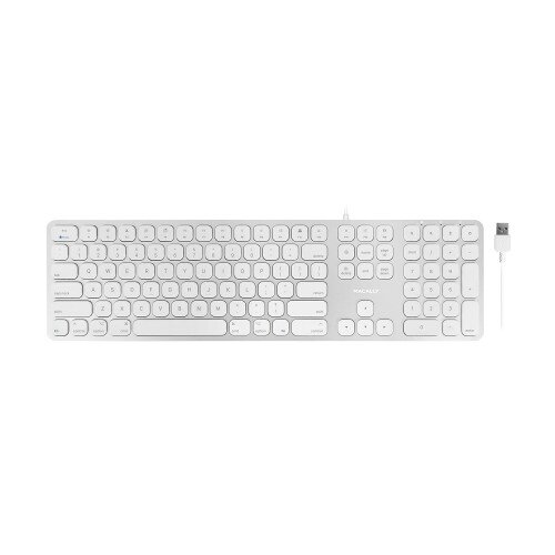 Macally USB Keyboard with Hub For Mac - Full-Size