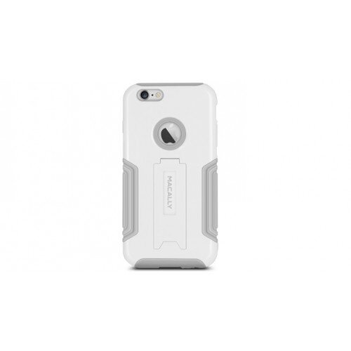 Macally Hardshell Case with Stand for iPhone 6/6s Plus - White