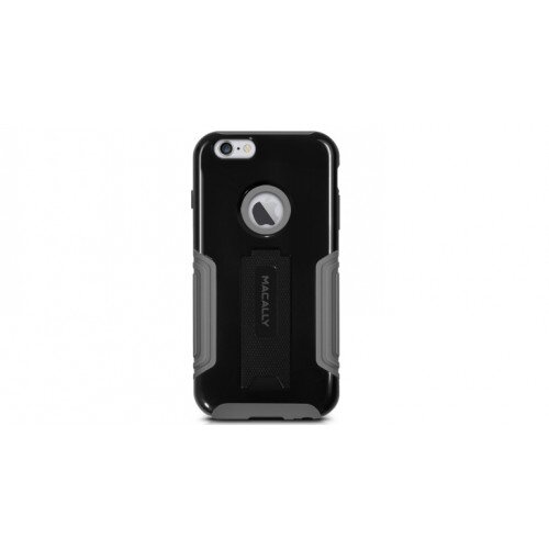 Macally Hardshell Case with Stand for iPhone 6/6s Plus - Black