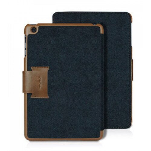Macally Ultra Slim Protective Case & Stand With Strap for iPad Mini - Navy