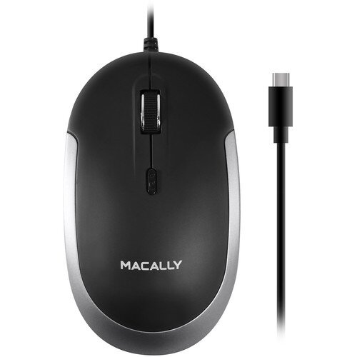 Macally USB C Mouse - Compact (5' Type C Cable)