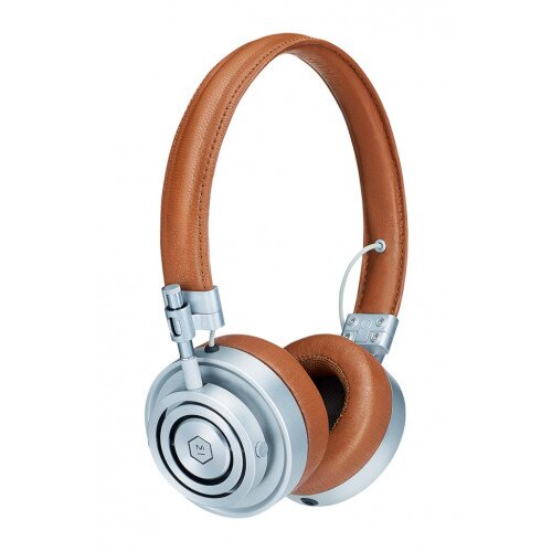 Master & Dynamic MH30 Foldable On-Ear Headphones - Silver Metal / Brown Leather