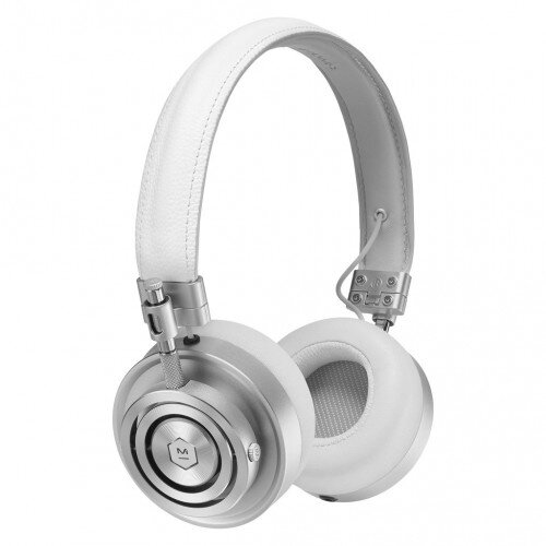 Master & Dynamic MH30 Foldable On-Ear Headphones - Silver Metal / White Leather