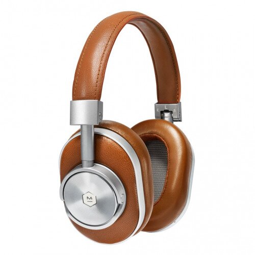 Master & Dynamic MW60 Wireless Over-Ear Headphones - Silver Metal / Brown Leather