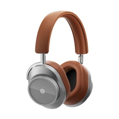 Master & Dynamic MW75 Active Noise-Cancelling Wireless Headphones - Silver Metal / Brown Leather