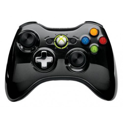 Microsoft Xbox 360 Chrome Series Wireless Controller - Black