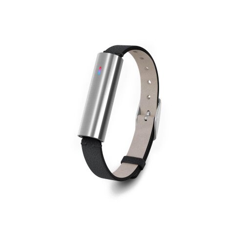Misfit Ray Fitness + Sleep Tracker - Black Leather Band - Stainless
