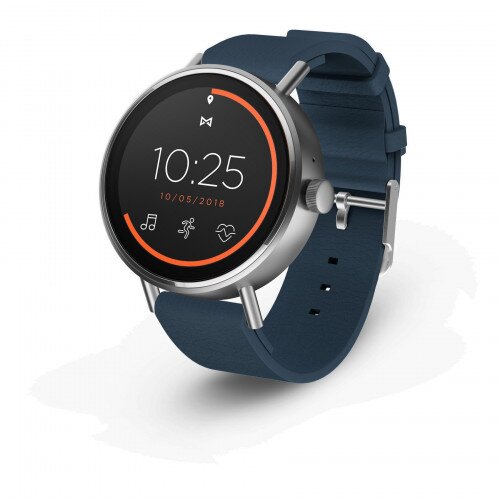 Misfit Vapor 2 Smartwatch - Stainless Steel With Indigo Textured Sport Strap - 46mm