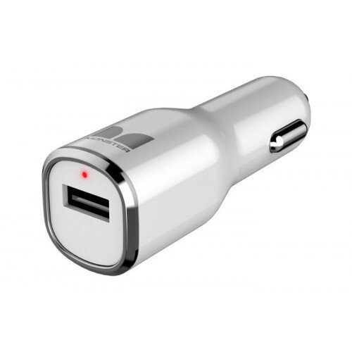Monster Mobile iCarCharger MAX 1 - White and Chrome