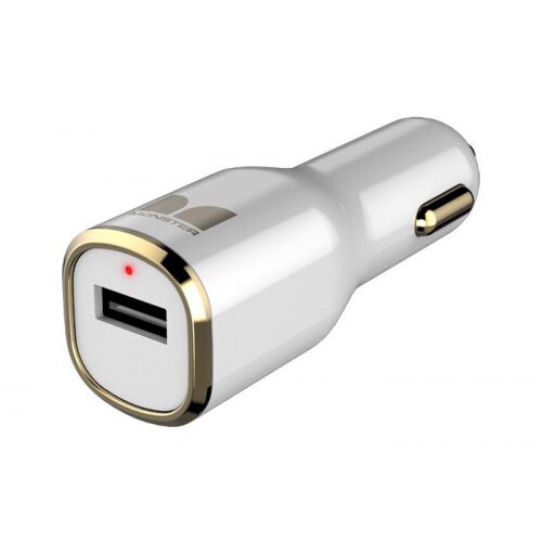 Monster Mobile iCarCharger MAX 1 - White and Gold