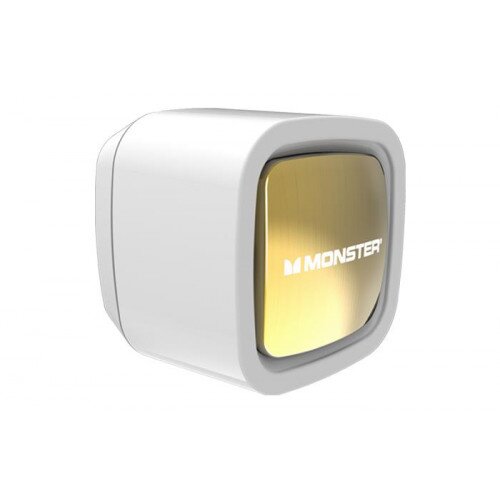 Monster Mobile Single USB Wall Charger - White and Gold