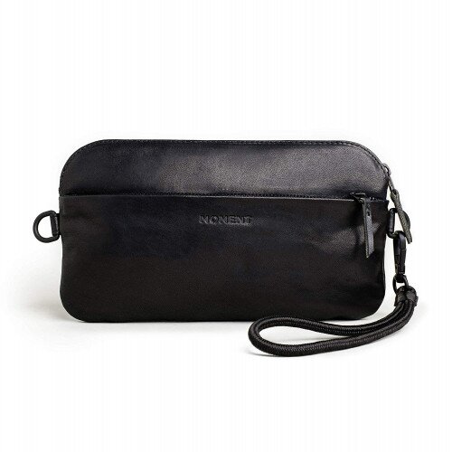 Moment Crossbody Wallet - Black Leather