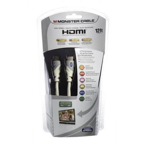 Monster Essentials High Performance HDMI Cables - 12ft