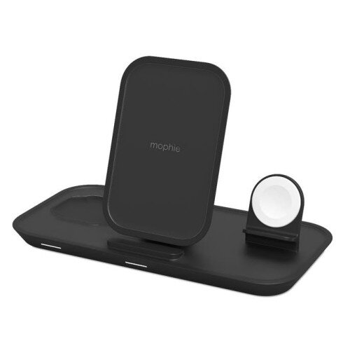 mophie 7.5W 3-in-1 Wireless Charging Stand - Black