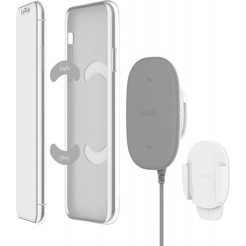 Moshi SnapTo Magnetic Wireless Charger With Built-in Wall Mount Kit