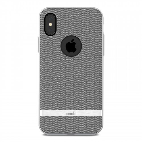 Moshi Vesta Hardshell Case for iPhone XS/X - Herringbone Gray