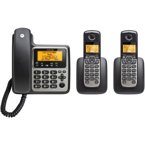 Motorola Digital Corded Home Phone - Three Handsets