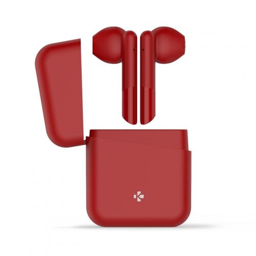 MyKronoz ZeBuds Lite TWS Wireless Earbuds with Charging Case - Red