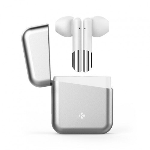 MyKronoz Zebuds Premium Tws Wireless Earbuds With Charging Case - Silver