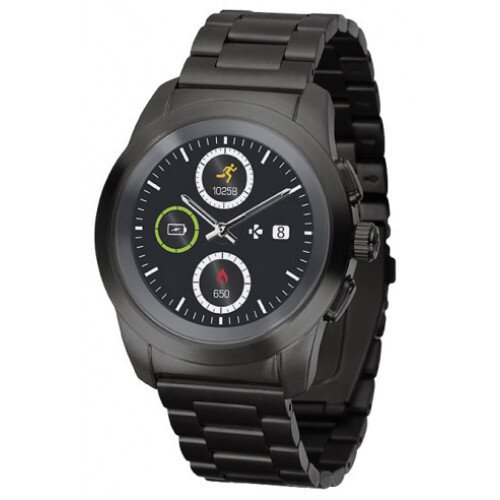 MyKronoz ZeTime Elite Hybrid Smartwatch - Black/Metal - Regular